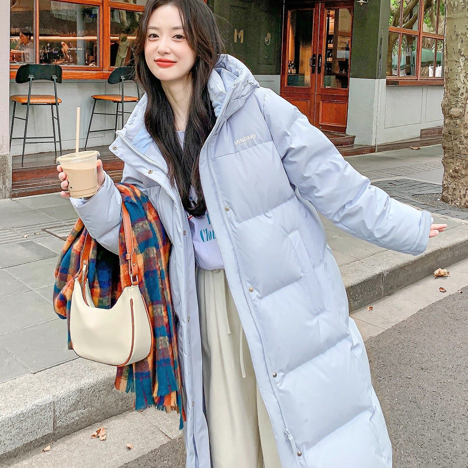 MM明摩女装长款羽绒服女冬季2025新款长过膝情侣加厚90白鸭绒外套