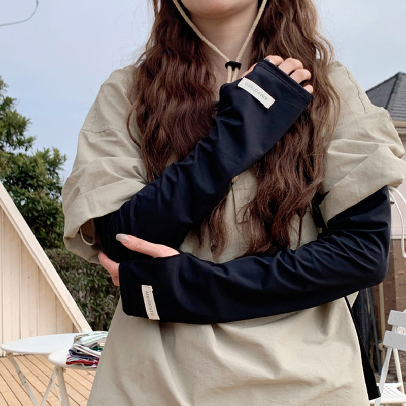 防晒袖套女透气可调节户外护臂手臂袖户外夏天手套长护臂骑行冰袖