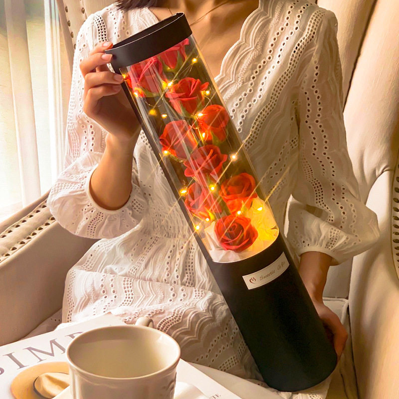 花束香皂花礼盒抱抱桶情人节礼物永生花玫瑰花圣诞现货小批量