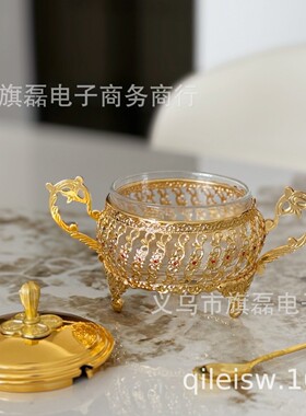 欧式精美铁艺干果食品玻