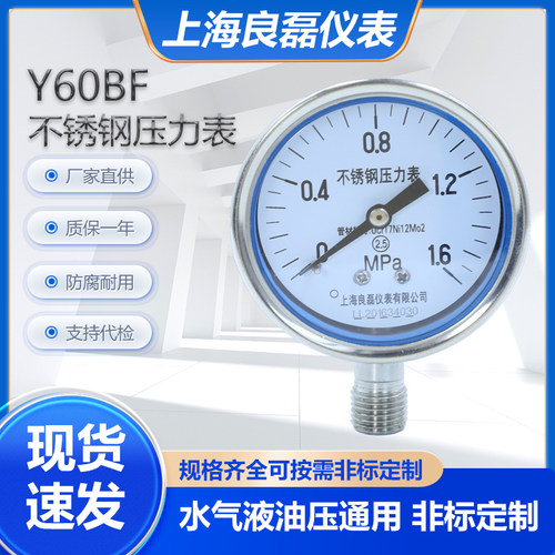 压力表耐震压力表Y60BF负压表