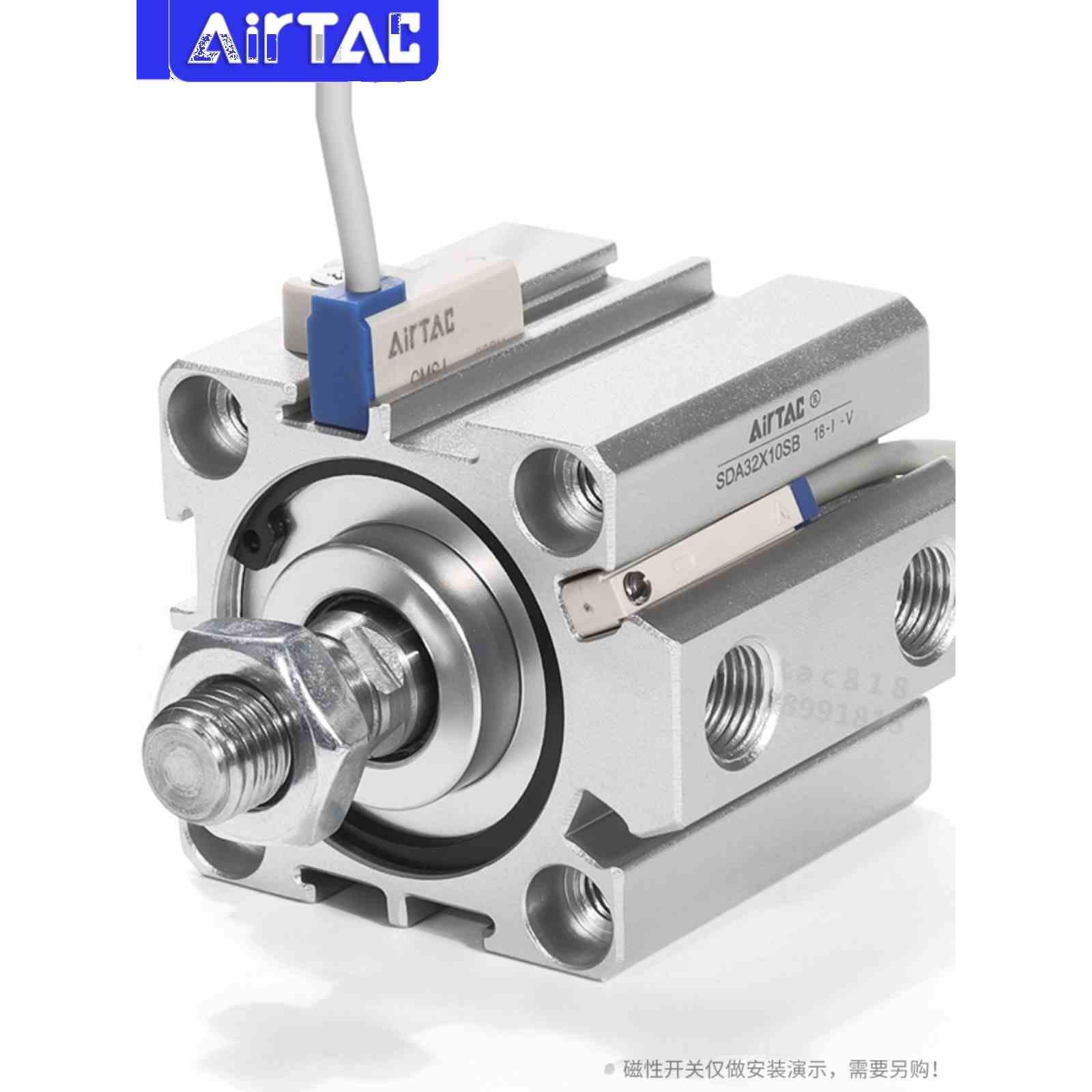 亚德客薄小型气缸SDA20/25/3X2/40/50/63/8010/0X10X20X30X405型0