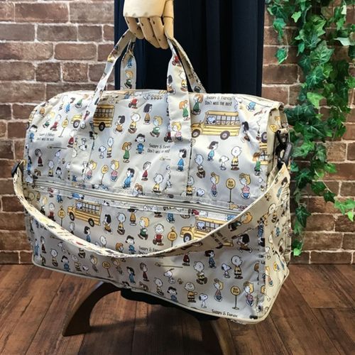 日本史努比可折叠旅行袋卡通休闲手提包百搭大容量单肩包收纳包