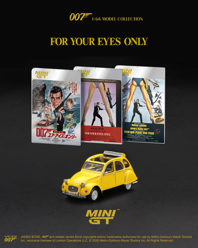 MINIGT 1:64 919雪铁龙 2CV  007电影 最高机密 合金车模型收藏