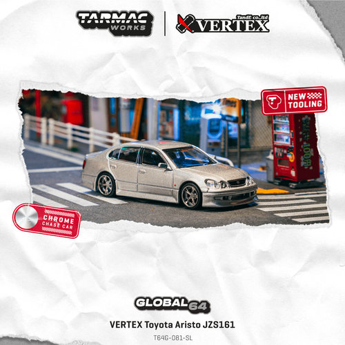 TW 1:64 VERTEX 丰田Toyota Aristo JZS161 银合金汽车模型