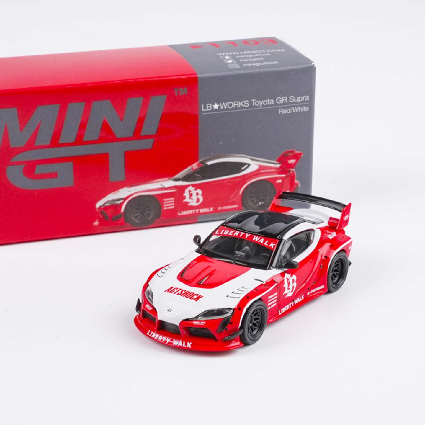 MINIGT 1:64 丰田GR Supra LB WORKS Toyota 1103合金汽车模型图片
