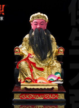 香樟木雕保生大帝神像吴真人大道公吴夲金身海峡医神家用供奉摆件
