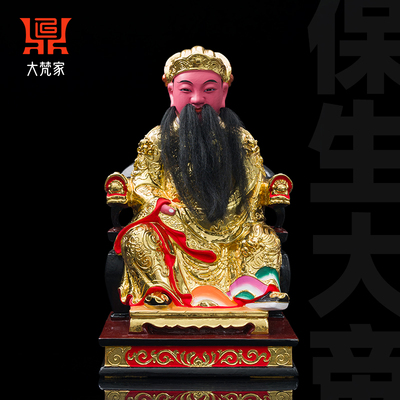 香樟木雕保生大帝神像吴真人大道公吴夲金身海峡医神家用供奉摆件