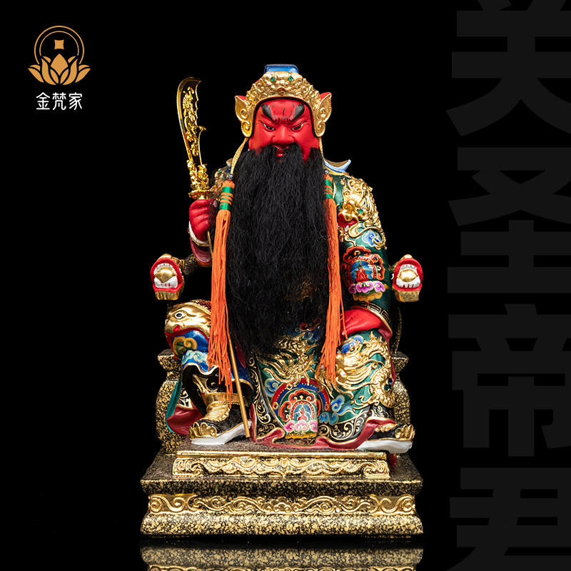 关圣帝君关公木雕神像像体关羽关二爷香樟木精品供奉武财神爷摆件