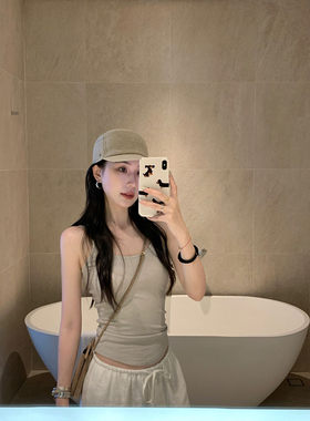 isaro uu 天丝羊毛苣舒服闭眼入吊带~显瘦遮副乳弹力修身打底吊带