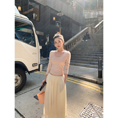 短袖 isaro 肌理感棉T T恤 V领低圆领长袖 软软亲肤感天鹅颈修身