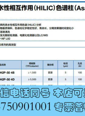 全新【Hilic柱】日本原装进口昭和Shodex聚合物基质亲水柱询价