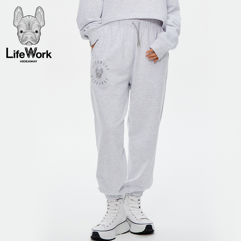 LifeWork秋季运动卫裤韩版设计小众宽松卫裤潮牌休闲舒适百搭