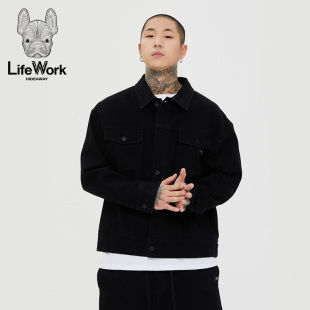 LifeWork2023年秋冬新款 上衣 外套休闲痞帅logo男女同款 牛仔衬衫