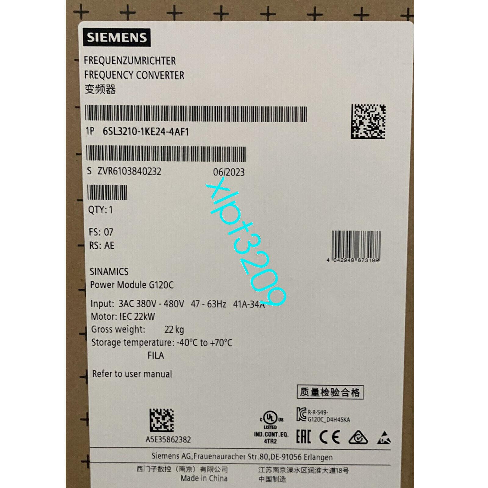 原装供应6SL3210-1KE24-4AF1 变频器