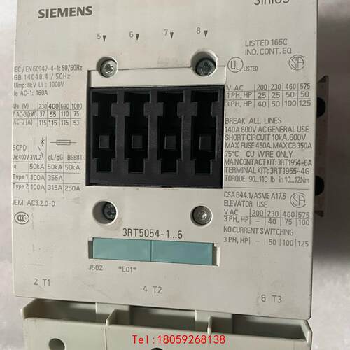 【非标价】西门子接触器  3RT5054-1AP36      线圈2