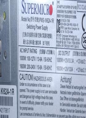 超微SUPERMICR  PWS-1K62A-1R  160