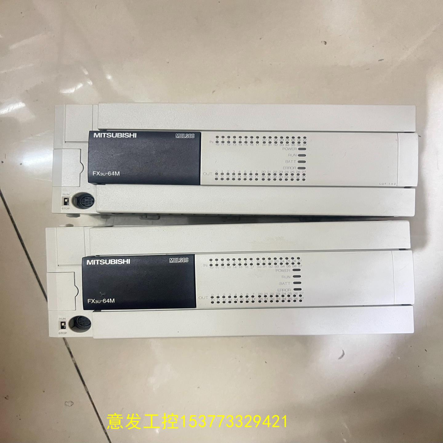 （）三菱PLC FX3U-64MT/ES-A 原装正品拆机，成色