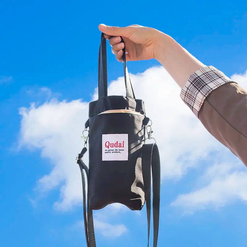 斜挎手提袋子外出时尚女小手拎包装水壶焖烧杯保温杯保护套水杯袋