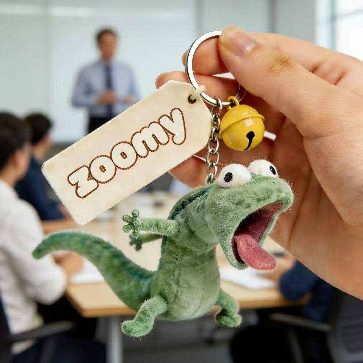 搞怪薄荷绿小蜥蜴钥匙扣超萌公仔柔软立体毛绒玩具送闺蜜生日礼物