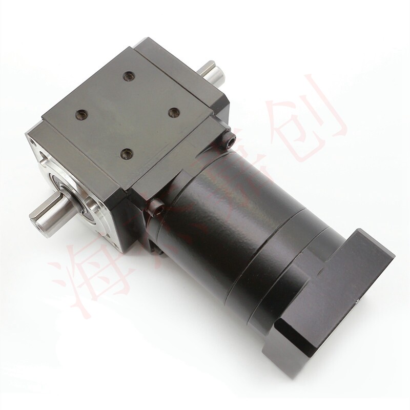 t型双出轴伺服步进无刷电机换向器直角转向齿轮箱90度行星减速机