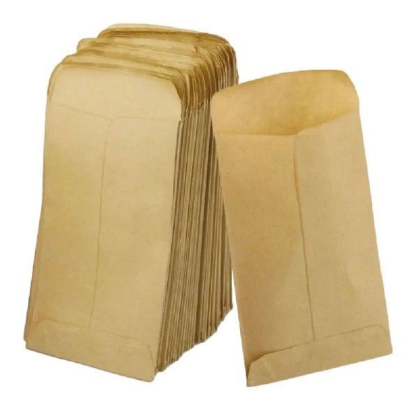 100pcs Calf Paper Gift Candy Bag Glue Snack Kraft Paper