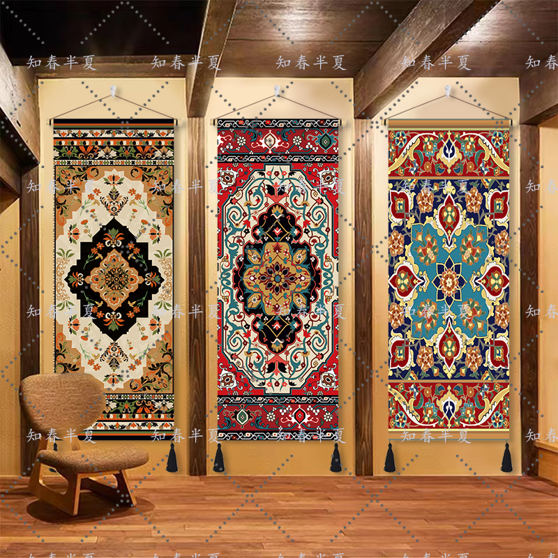 新疆挂布波西米亚民族风餐厅饭店酒馆民宿客栈背景墙布艺挂画挂画,居家布艺,挂毯/壁毯,淘宝优惠券,粉丝福利购,淘宝优惠卷
