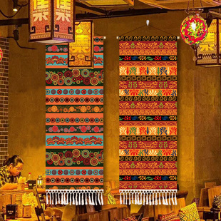 民谣酒馆挂布波西米亚民族风民宿客栈背景墙布艺挂画少数民族挂画