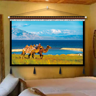 新疆丝绸之路布艺挂画风景餐厅酒店客厅卧室背景墙布画民宿挂布