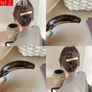 麦致发夹后脑勺盘发神器夹子头饰一字夹2025新款发饰女士盘头发夹