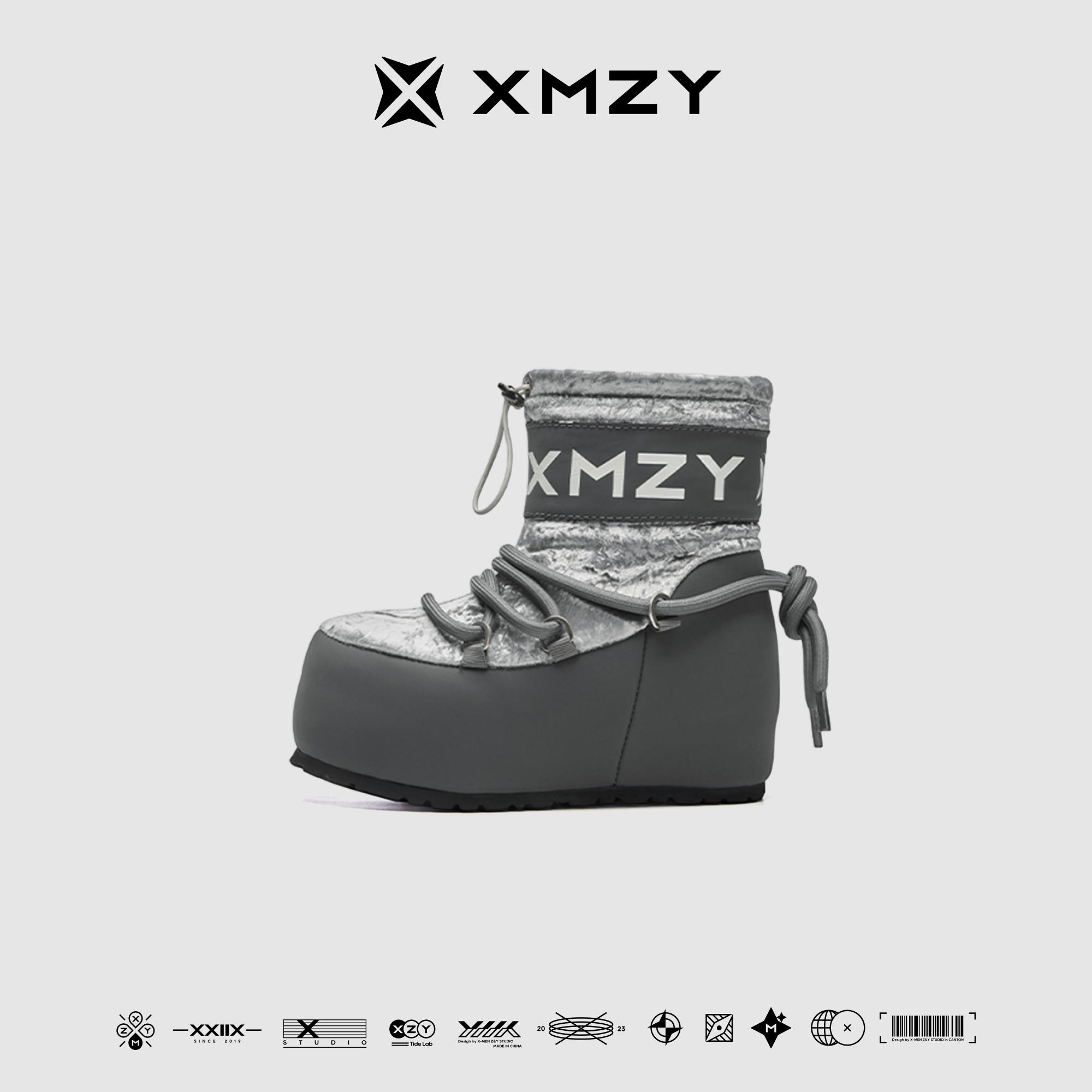 【冬曜】XMZY2025年冬季新款原创时尚纯羊毛保暖设计厚底雪地靴女