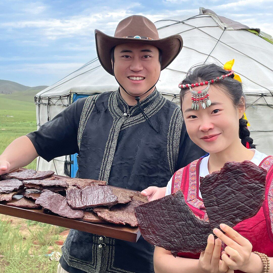 阿尔善大大大大片内蒙风干牛肉干原切大片鲜牛肉休闲零食高蛋白