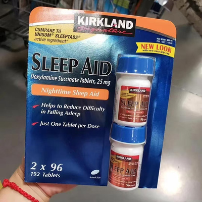 美国直邮 原装进口柯克兰睡眠片  Kirkland助眠倒时差失眠 96粒*2