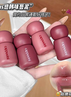 CAPPUVINI小胖丁唇釉 哑光镜面两款丝滑细腻伪素颜显色彩妆品日常