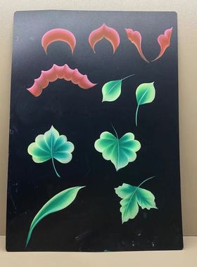 黑色练习板3张 彩绘美甲练习绘画学习板可水洗能反复使用pvc材质