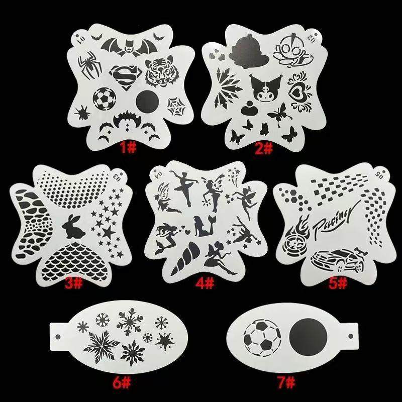 【儿童款】花仙子美人鱼小号拓印板镂空模具儿童卡通彩绘图案模板