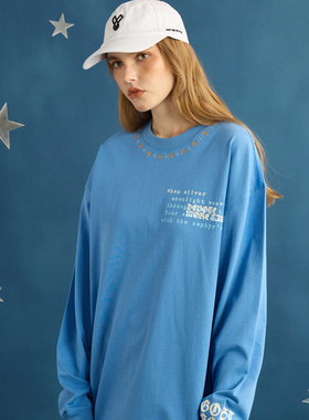 GOST潮牌花纹小刺绣长袖T恤