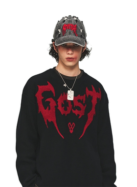 GOST x REVENGE 基础刺绣毛衣