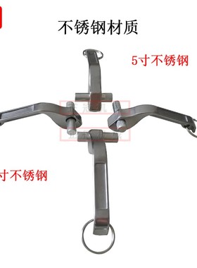 快速接头阴端把手铜耳朵不锈钢扳把式母头C型DC盖子3寸80油管接头