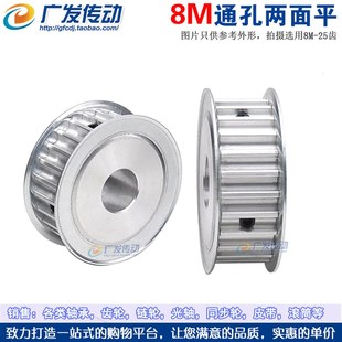 8M同步轮 AF型 内孔8 8M40齿 20mm 两面平 槽宽16
