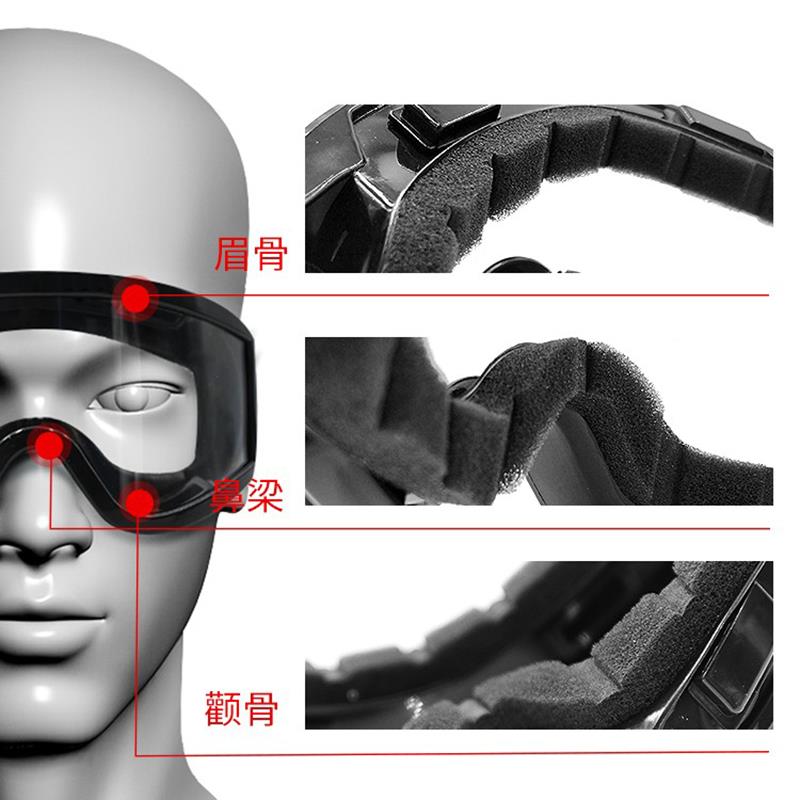 变色护目镜骑行眼镜防粉尘防护切割冲击开槽全封闭防雾眼罩风镜