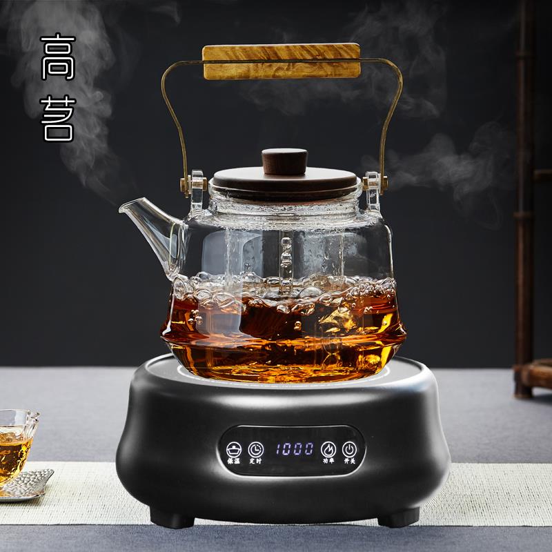 煮茶壶2024新款玻璃提梁壶耐高温大容量电陶炉煮茶器老白茶专用壶