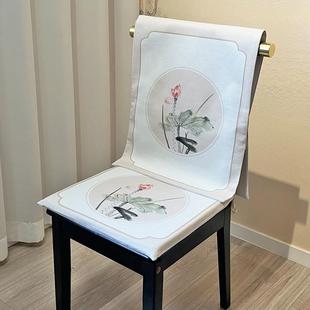 通用垫子凳子靠背巾餐厅椅靠背棉麻防护套 不褪色椅子套罩餐椅四季