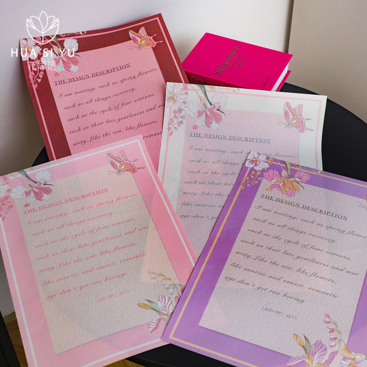 花信印花鲜花花束包装纸英文诗ins艺术纸礼物礼品花艺花店diy材料