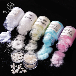 植绒粉毛绒粉飘雪鲜花束装 花店资材圣诞 饰材料手工diy花艺包装