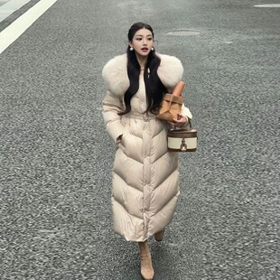 气质高级收腰棉服2025冬季宽松新款时尚仿皮草长款外套