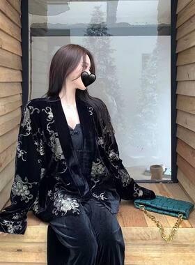 新中式国风丝绒外套女春