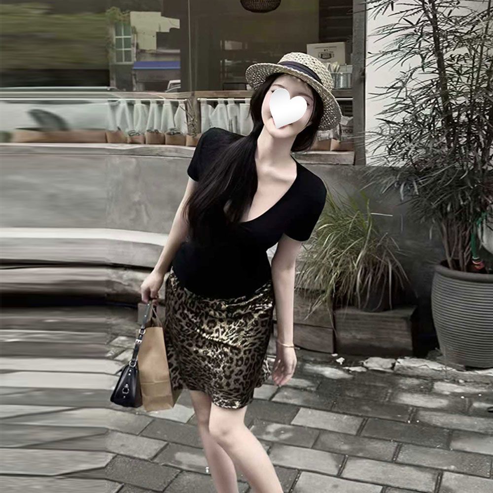 复古轻熟优雅女人味豹纹