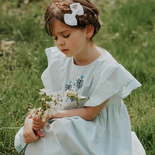 let'schill女童夏季绣花连衣裙