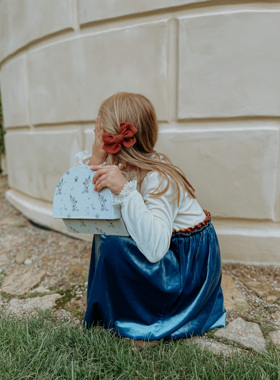 Let's ChillAW儿童拼色丝绒裙公主甜美中长裙时尚大气森女公主裙